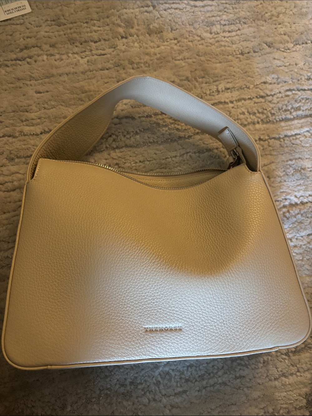 The Horse Cream Pebbled Leather Shoulder Bag